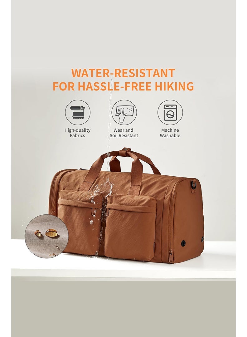 Auger Gym Bag Travel Duffel Bag Foldable Sports Luggage with Shoes Compartment Weekender Water-Resistant Workout bag for Men and Women Perfect for Gym Travel Short Trips - Image 2